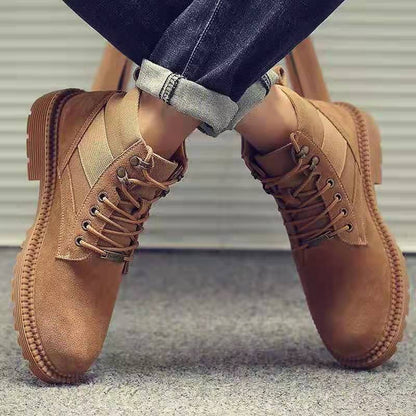 Men's Boots Autumn Winter High-top Fashion Men's Leather Boots Men's Martin Boots Tooling Booties