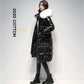 Women's Down Padded Jacket Long Over The Knee Winter Thickening Korean Loose Shiny Cotton Warm Jacket