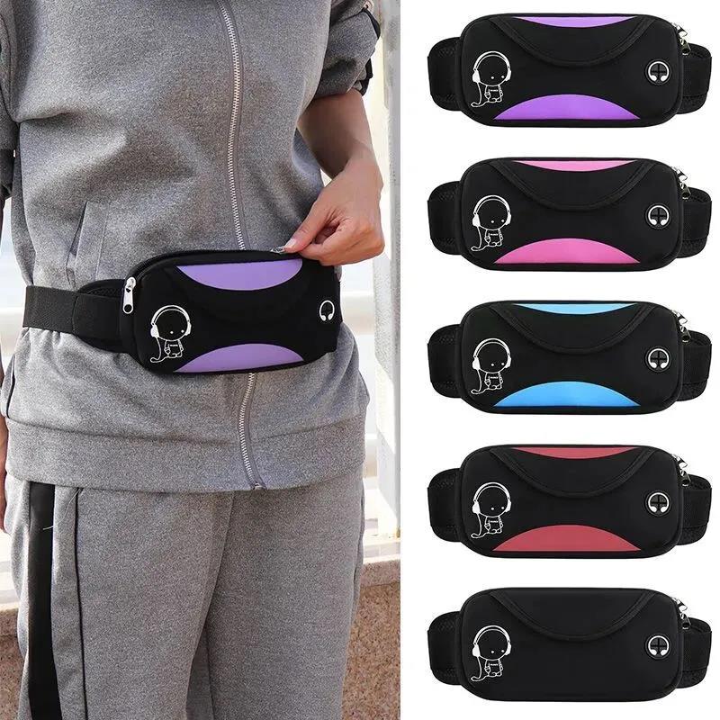 Sports Waist Bag Men and Women Running Mobile Phone Bag Ultra-thin Invisible Waterproof Outdoor Multi-function Belt Fashion Waist Bag