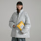Winter Bright Face Cotton-padded Jacket Female Korean Version Loose Student Cotton-padded Jacket Thickened Warmth Stand-up Collar Bread Suit Jacket