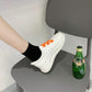 Velcro White Shoes Women Spring All-match Thick-soled Korean Students Casual Breathable Sneakers