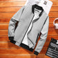 Spring and Autumn Thin Jacket Men's Simple Solid Color Stand-up Collar Short Top Men's Casual Handsome Jacket