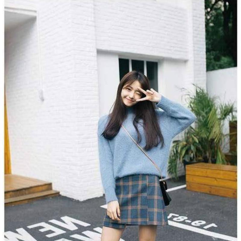Women's Imitation Mink Wool Sweater Loose Thickened Pullover Half Turtleneck Sweater