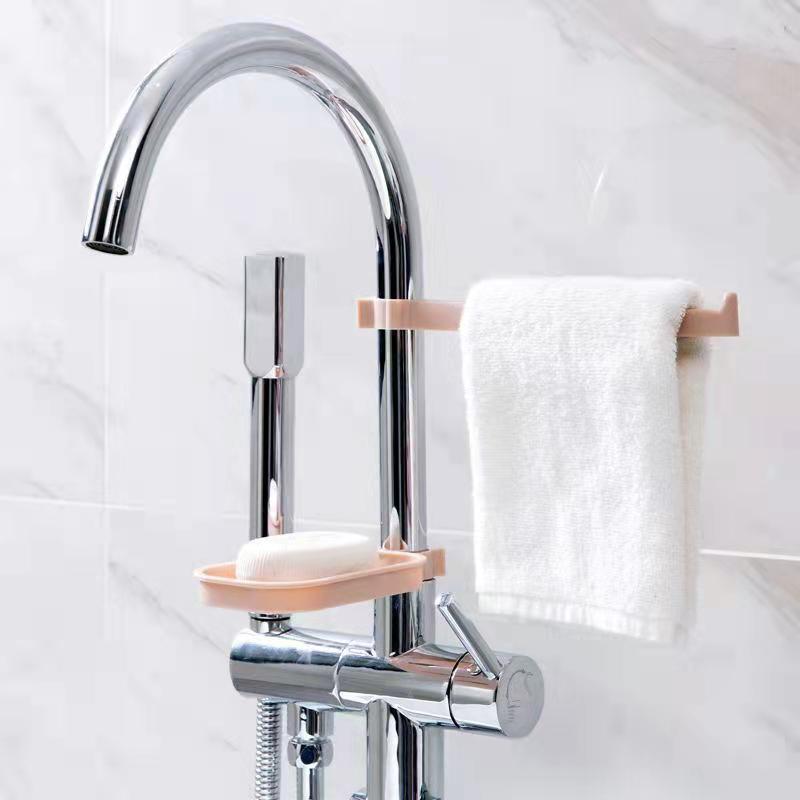 Sink Hanging Storage Rack Sponge Storage Holder Bathroom Kitchen Faucet Clip Dish Cloth Clip Drain Shelf Faucet Rack