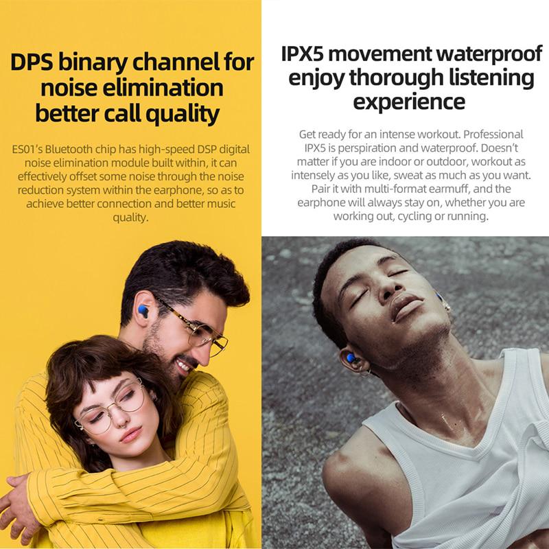 MINI Bluetooth Earphones V5.0 Stereo TWS Wireless Touch Earbud Sport Bass Headset LED Display