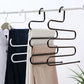 2PCS Household Multi-layer Pants Clip Magic Pants Rack Stainless Steel Multifunctional Wardrobe Pants Wrought Iron Clothes Hanger Bold Tie Towel Rack