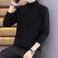 Autumn and Winter Men's Sweaters Round Neck Warm Knit Sweater Men's Half Turtleneck Sweater