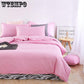 Bedding Solid Color Double Combed Matte Four Piece Set  Dormitory Simple Quilt Cover Bed Sheet