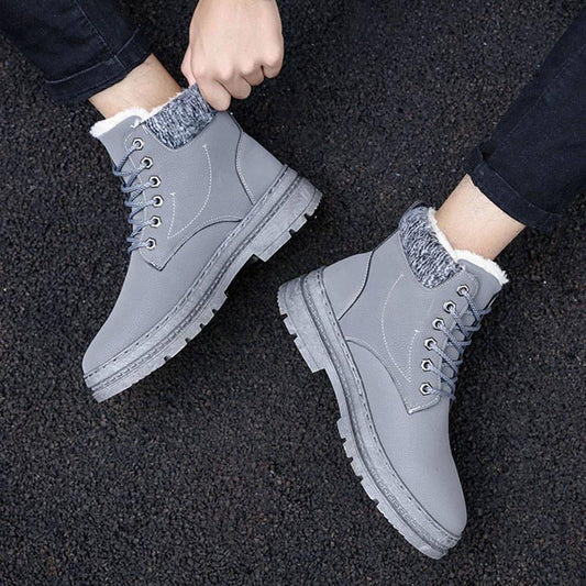 Autumn Winter Men's Martin Boots England Tool Shoes High-help Retro Anti-slip Men's Short Boots