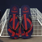 Designer Printed Black Men's Flip-Flops Soft Comfortable Non Slip Summer Beach Slippers Men Couple Outdoor Flat Mens Slippers