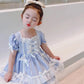 Cute Girl Dress Summer Princess Dress Girl Loli Style Show Skirt Cute Loli Skirt Puff Sleeve Lace Tutu Skirt Comfortable and Breathable Fabric