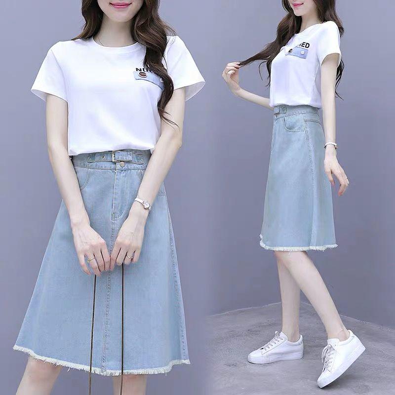 Summer Women Midi Denim Skirt Fashion Casual Tassel A-line Harajuku Female Light Blue Skirt Jeans Elegant Pocket Moda Mujer