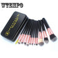 12Pcs Professional Eyes Makeup Brushes Set Wood Handle Eyeliner Blending Powder Smudge Brush