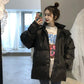 Winter Women's Mid-length Hooded Hand Stuffed Cotton Thick Warm Jacket Women Korean Loose Cotton Coat