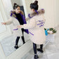 Girls' Autumn and Winter Clothes Windproof and Warm Cotton Clothes Mid-length Thick Coat