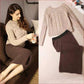 Pofulove Women Knitted Sweater pullover Korean knitwear loose round neck bottoming sweater winter