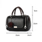 Top-handle Bag Women Handbag Retro Leather Shoulder Handbag Portable Pillow Bag with Rose Pendant