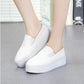 Women's Leather Thick-soled White Shoes Casual Shoes Spring and Summer All-match One-step Lazy Single Shoes Platform Female Student Shoes