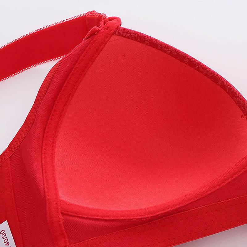 Large Size Gathering Anti-sagging Thin Section No Steel Ring Non-magnetic Comfortable Cotton Breathable Anti-glare Ladies Bra