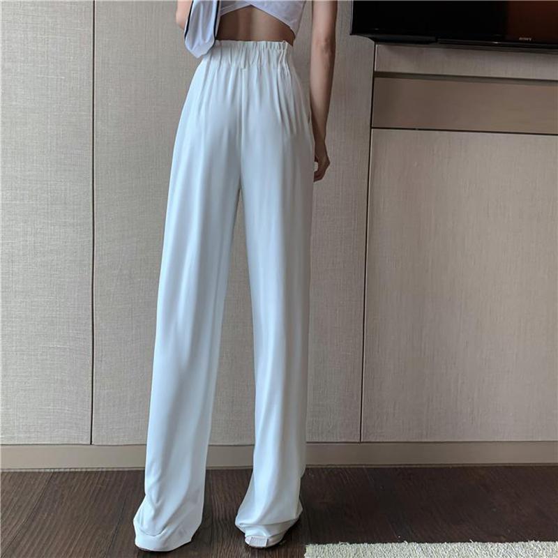 Flared Pants Women Fashion Plus Size Loose Casual Trousers Spring Autumn Women Bottoms Black White