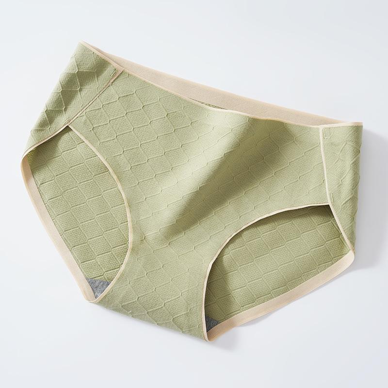 Large Size Women's Cotton Panties Women's Solid Color Briefs Comfortable Breathable Mid-waist Seamless Underpants
