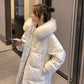 Elegant Long Plus Size Women's Down Jacket Winter Plus Down Plus Thick Warm Cute Duck Down Jacket