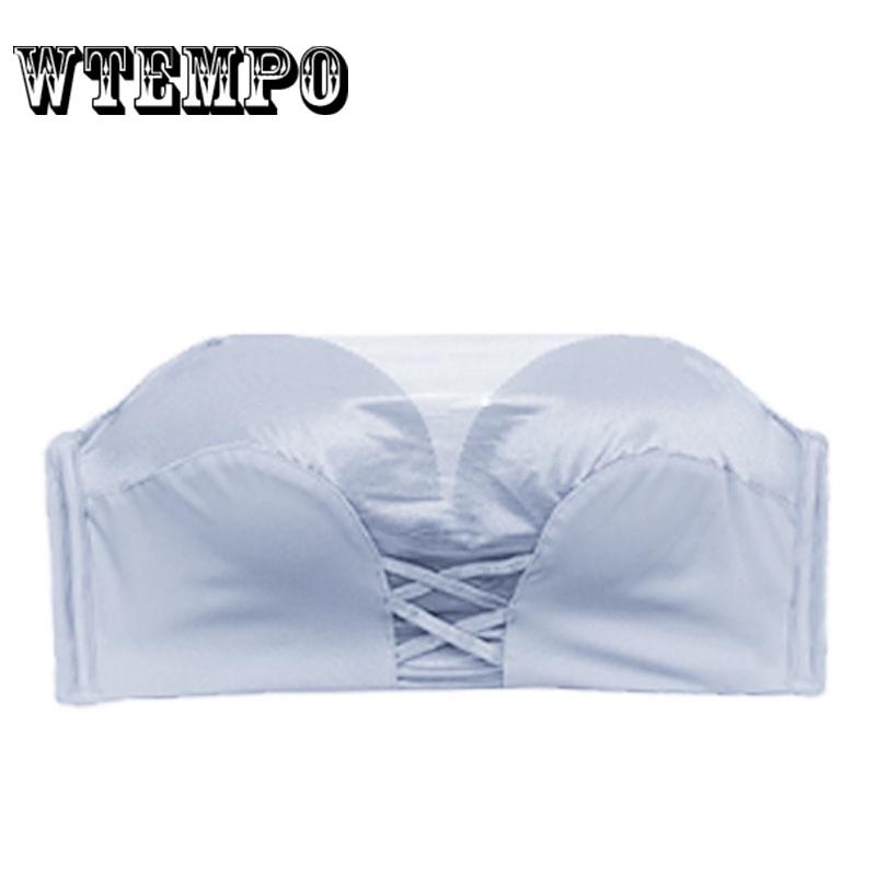 Chest Underwear Fashion Strapless Women Sexy Brass Black Girls Gather Non-slip