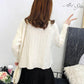 Spring and Autumn Knitted Cardigan Sweater College Style Short Loose Top Fashion Simple Female Jacket