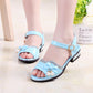 Girls' Sandals Summer Korean Version   High-heeled Children's Beach Shoes  Big children  Little Girls Soft-soled Princess Shoes