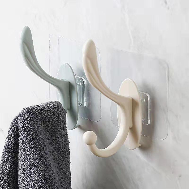Perforation-free Coat Hook Wall-mounted Thickened Thickened Door Back Hook Bathroom Coat Rack Hook Bathroom Hooks