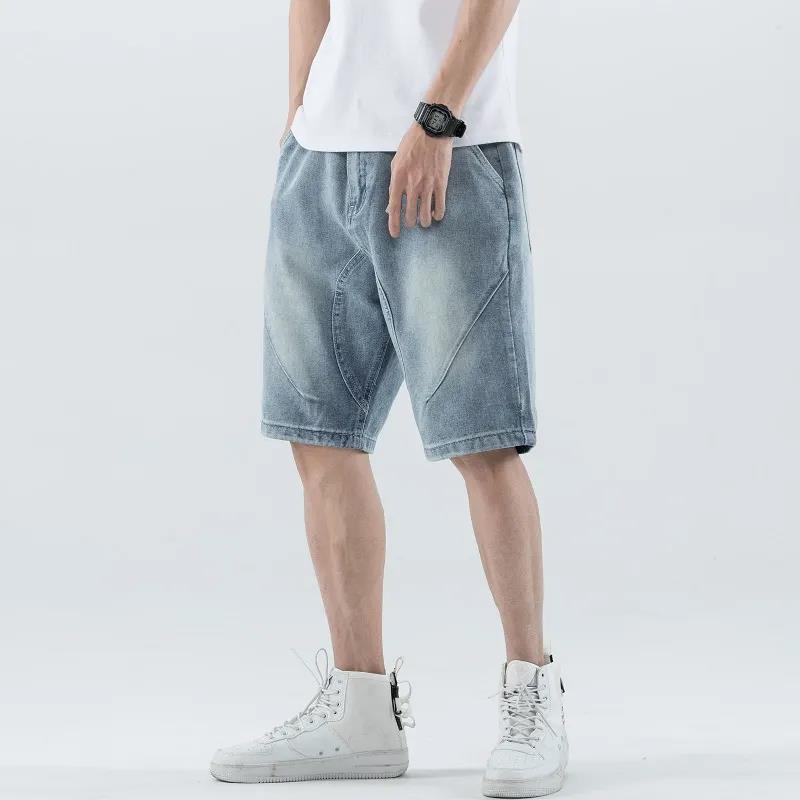 Summer Denim Shorts Male Loose Large Size Thin Five-point Pants Casual Student Stretch All-match Shorts