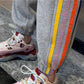 Women's Gray Sweatpants All-match Spring and Summer Loose Loose Feet and Thin Three Bars Casual Sweater Pants