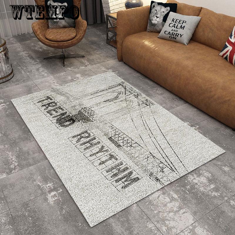 Modern Nordic Printed Carpet Bedroom Living Room Bedroom Bay Window Casual Home Blanket