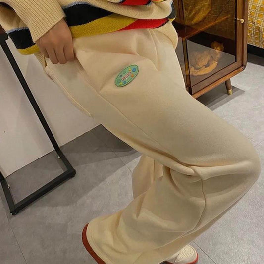 Plus Velvet Casual Pants Ins Trend Female Autumn and Winter Korean Version Outside Wear Wild Loose Leggings Pants Student BF Wind Harem Pants