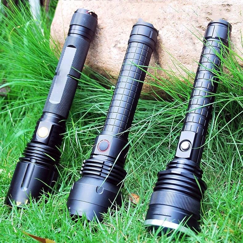 Rechargeable LED Flashlight Powerful Torch Super Waterproof Zoom Hunting Light Use 18650 Battey