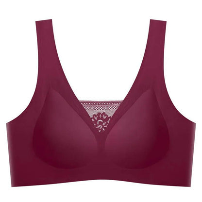 Beautiful Back Underwear Seamless Gathering Anti-sagging Sports Bra Adjustable Breast Bra Breathable Anti-glare Sexy Lace Sports Vest