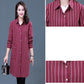Women's Long-sleeved Striped Shirt Loose Casual Plus Size Mid-length Blouse