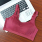 Ladies No Steel Ring Gathered Shock-proof Sag-proof Thin Cup Yoga Fitness Vest Simple Fashion Glossy Breathable Comfortable Sports Bra