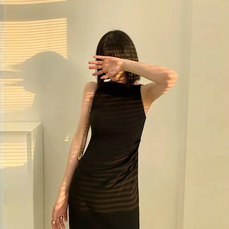 Sling Skirt Temperament Sexy Slim Age-reducing One-shoulder Split Trendy Girl One-step Dress