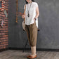 Summer Solid Color Loose Large Size Sleeveless Stand Collar T-Shirt Top Pullover Shirt