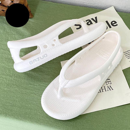 Flip-flops Summer Women's Thick-soled Outdoor Wear Slippers Non-slip Sandals Clip-on Beach Sandals Men's Couple Shoes