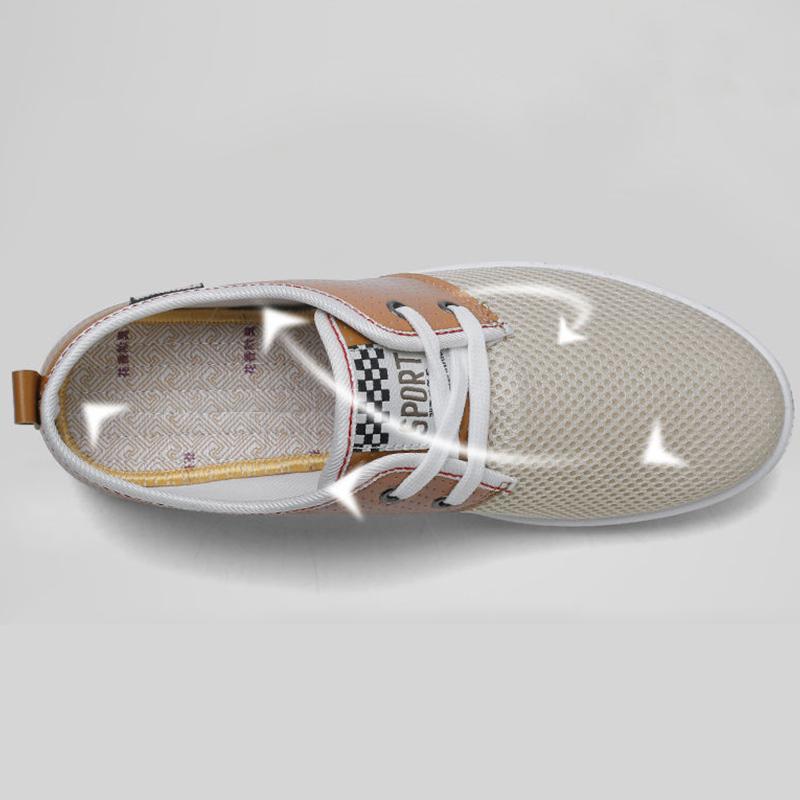 Men's Mesh Shoes Summer Breathable Sports Casual Shoes Men's Shoes Trend All-match Mesh Panel Shoes