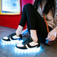 Men and Women Rechargeable Colorful Luminous Shoes Casual Sports Shoes Couples  Waterproof Fluorescent Luminous Shoes Unisex Footwear