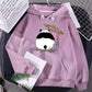 Bear Pattern Hoodies Women's Thin Spring Long Sleeve Top Loose Lazy Style Sweatshirts