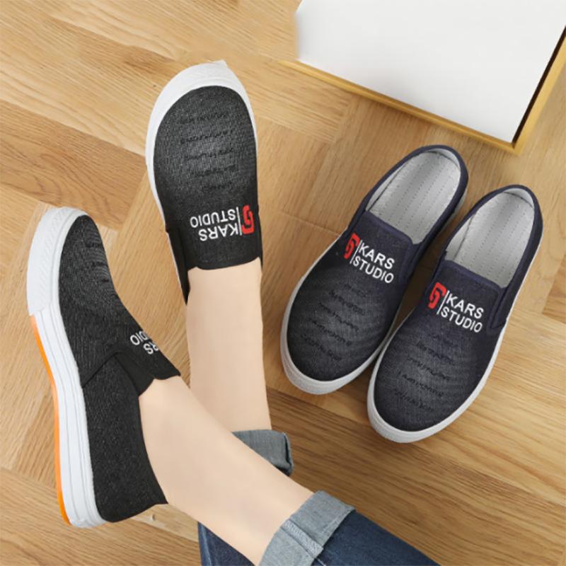 Spring and Summer Schoolgirl Canvas Shoes Korean Style Old Beijing Cloth Shoes Non-slip Tendon Bottom Low-top Flat Shoes