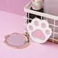 Cat Paw Mini Makeup Mirror Alloy Holiday Gift Women Girl Portable HD Makeup Mirror Irregular Shape