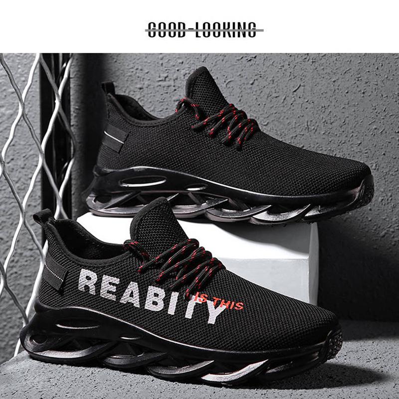 Men Running Shoes Flying Woven Sneakers Mesh Breathable Light Weight Sports Shoes Male Footwear