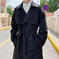 Autumn and Winter Loose Windbreaker Men's Mid-length Coat Jacket Casual Loose Top