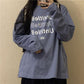 Letters Printed Sweatshirt Women Teens Girls Harajuku Casual Tops Clothes New Pullovers