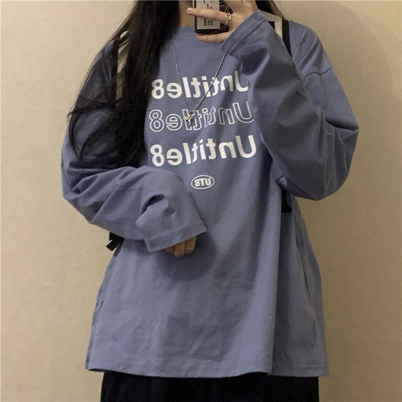 Letters Printed Sweatshirt Women Teens Girls Harajuku Casual Tops Clothes New Pullovers
